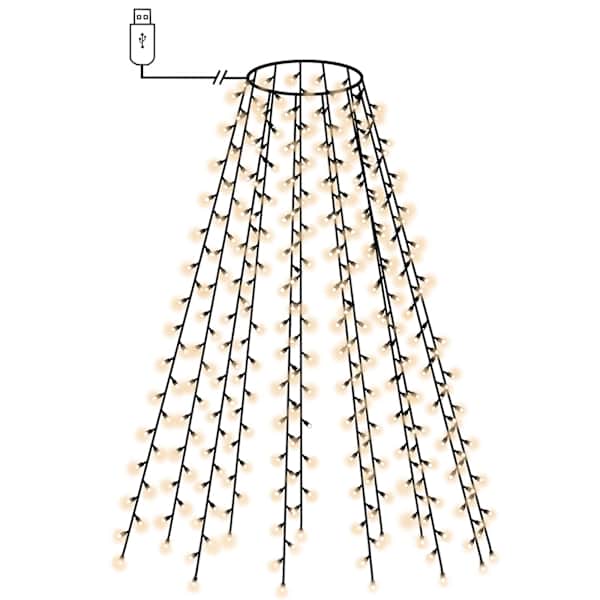 vidaXL kuusetuled, v&otilde;rk, 150 LEDi, k&uuml;lm valge valgus, 150 cm
