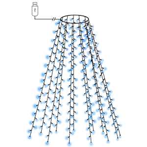 vidaXL kuusetuled, 150 LEDi, sinine, 150 cm