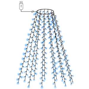 Světelná síť na vánoční stromek 150 modrých LED diod 150 cm - obrázek 2
