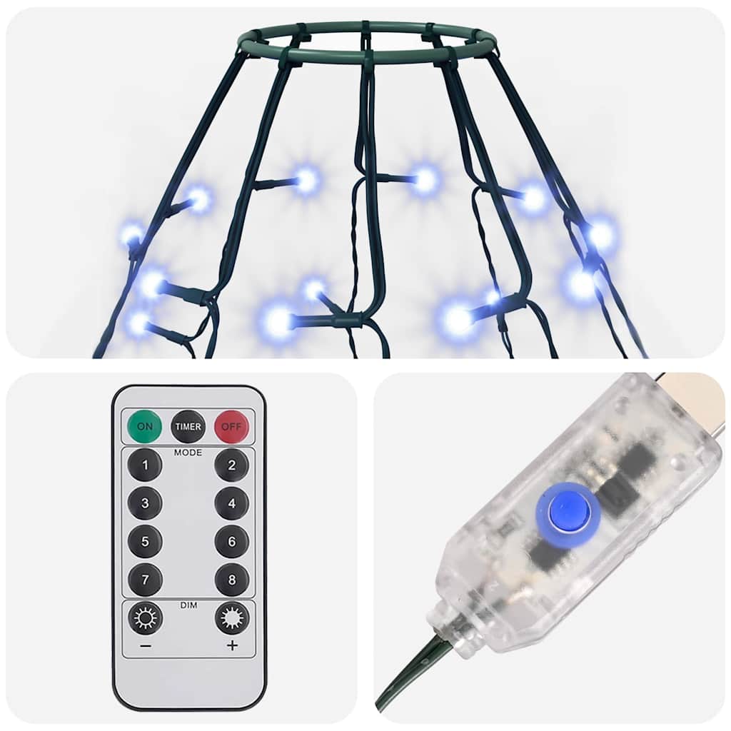Lučke za novoletno jelko 150 LED lučk modre 150 cm - slika 7
