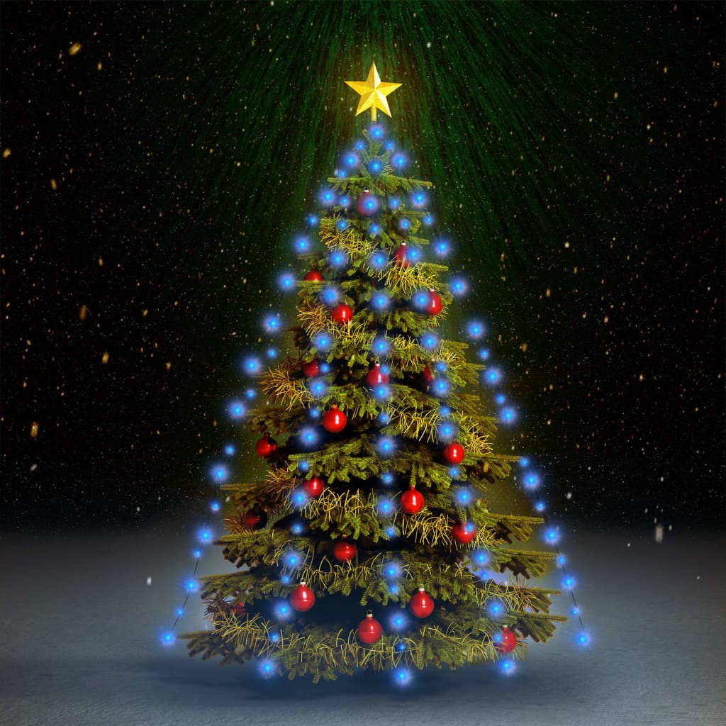 Petrashop  Světelná síť na vánoční stromek 150 modrých LED diod 150 cm