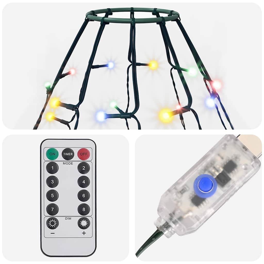 Lučke za novoletno jelko 150 LED lučk barvne 150 cm - slika 7