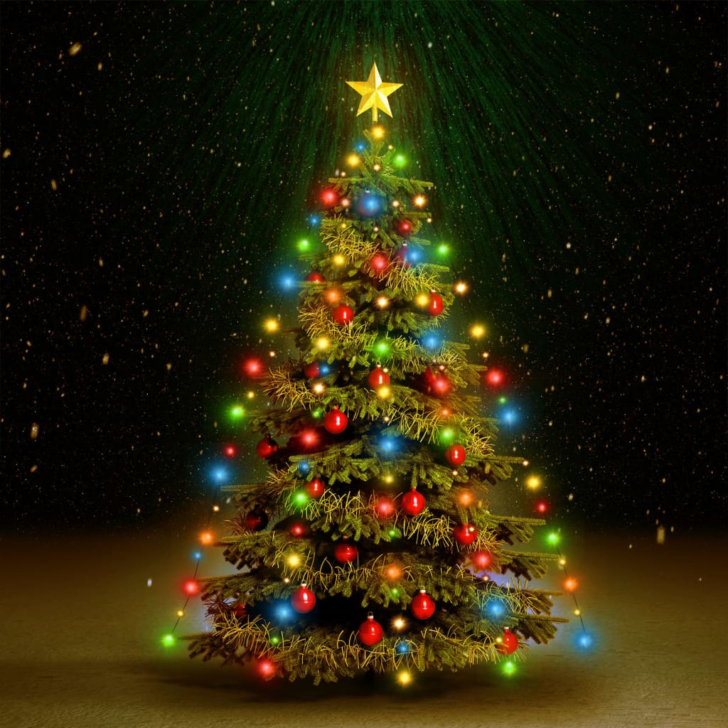 vidaXL lysnet til juletræ 150 lysdioder 150 cm flerfarvet