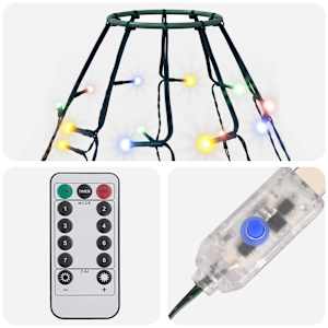 Světelná síť na vánoční stromek 180 barevných LED diod 180 cm - obrázek 7