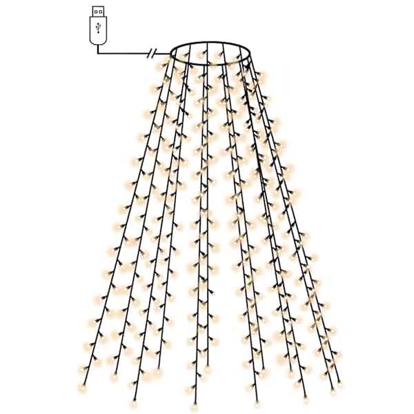 vidaXL kuusetuled, v&otilde;rk, 210 LEDi, k&uuml;lm valge valgus, 210 cm