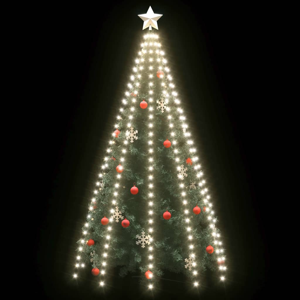 vidaXL Kerstboomverlichting met 250 LED's koudwit net 250 cm afbeelding