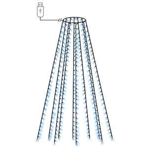 Světelná síť na vánoční stromek 250 modrých LED diod 250 cm - obrázek 2