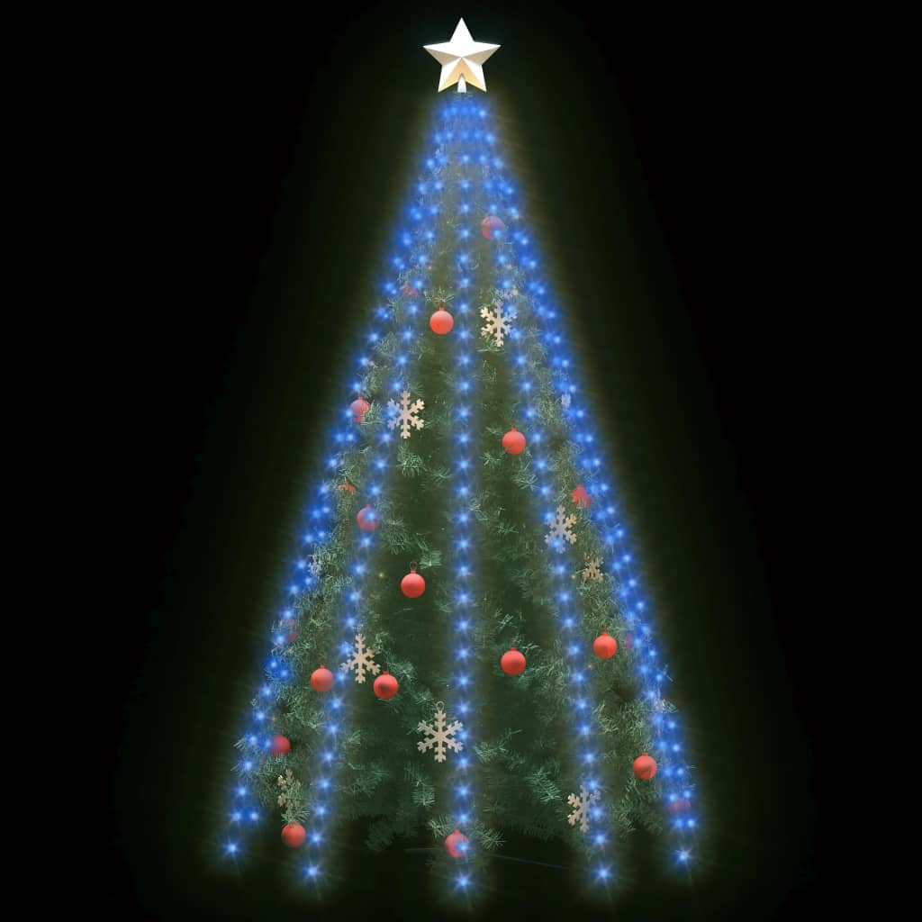 Karácsonyfa-fényfüzér 250 kék LED-del 250 cm 