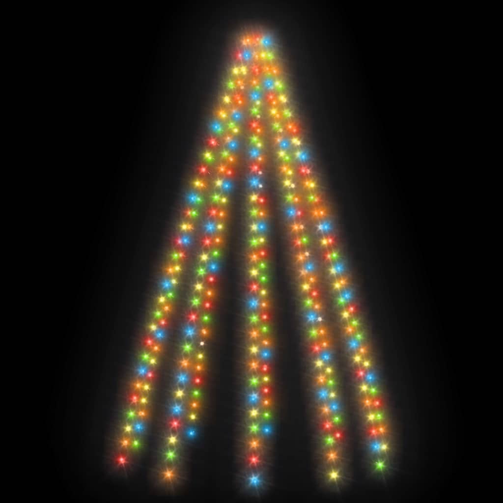 Karácsonyfa-fényháló 250 színes LED-del 250 cm 