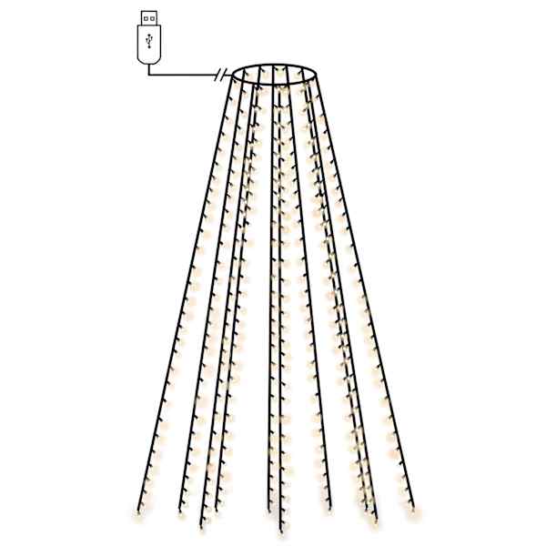 vidaXL kuusetuled, v&otilde;rk, 300 LEDi, k&uuml;lm valge valgus, 300 cm
