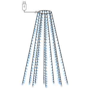 Světelná síť na vánoční stromek 300 modrých LED diod 300 cm - obrázek 2