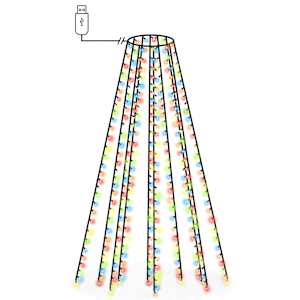 Světelná síť na vánoční stromek 300 barevných LED diod 300 cm - obrázek 2