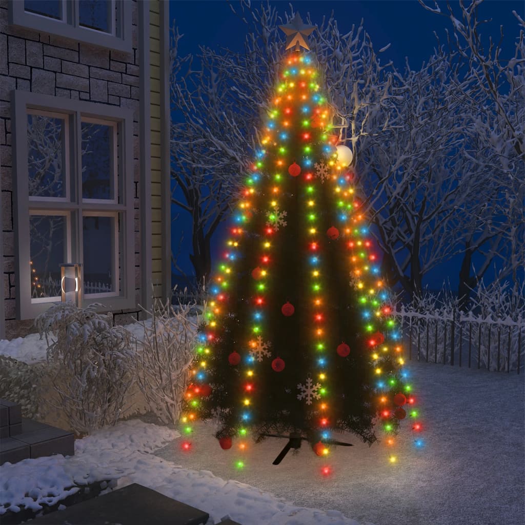 Petrashop  Světelná síť na vánoční stromek s 300 LED pestrobarevná 300 cm