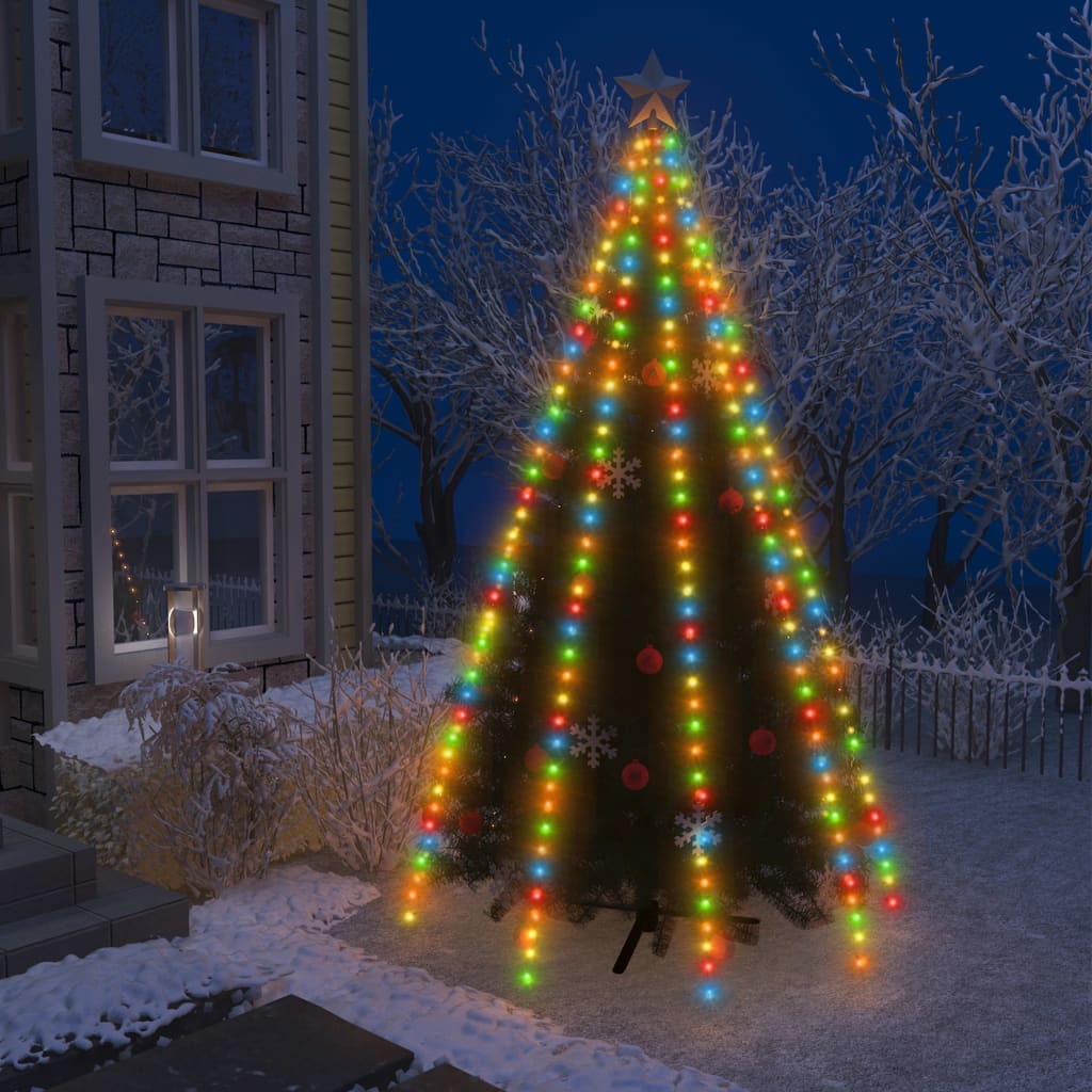 vidaXL Weihnachtsbaum-Lichternetz mit 400 LEDs Mehrfarbig 400 cm