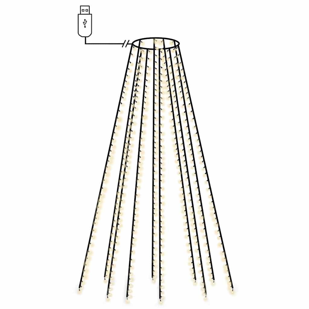 vidaXL Světýlka na stromeček 500 LED studená bílá 500 cm dovnitř i ven
