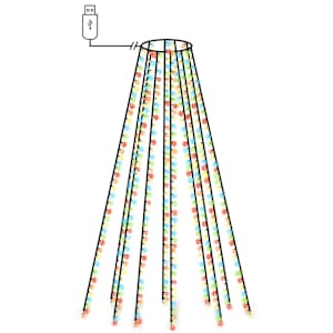 Světýlka na stromeček 500 barevných LED 500 cm dovnitř i ven - obrázek 2