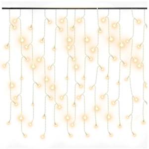 LED světelný závěs s rampouchy 10 m 400 LED teplý bílý 8 funkcí - obrázek 3
