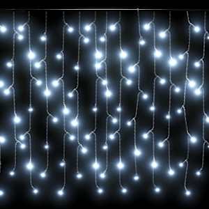 LED světelný závěs rampouchy 10 m 400 LED studený bílý 8 funkcí - obrázek 7