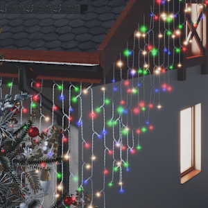 LED světelný závěs rampouchy 10m 400 LED pestrobarevný 8 funkcí - obrázek 6