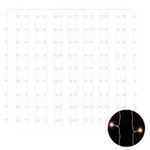 vidaXL LED-tuledest kardin, 3x3 m, 300 LEDi, soe valge, 8 funktsiooni