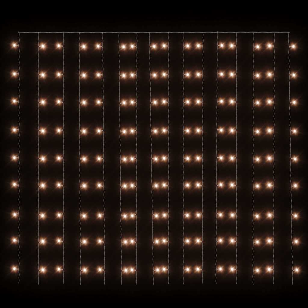 Thumbnail - vidaXL LED-Lichtervorhang 3x3 m 300 LED Warmweiß 8 Funktionen
