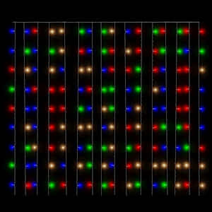 Světelný závěs 3x3 m 300 LED diod pestrobarevné světlo 8 funkcí - obrázek 7