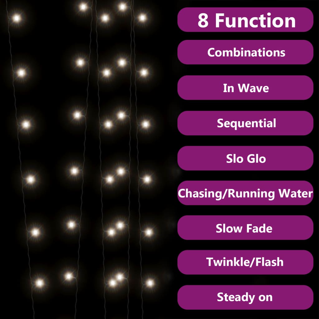 Luci Solari Fatate 2 Pz 2x200 LED Bianco Freddo Interni Esterni VidaXL 13 width=274