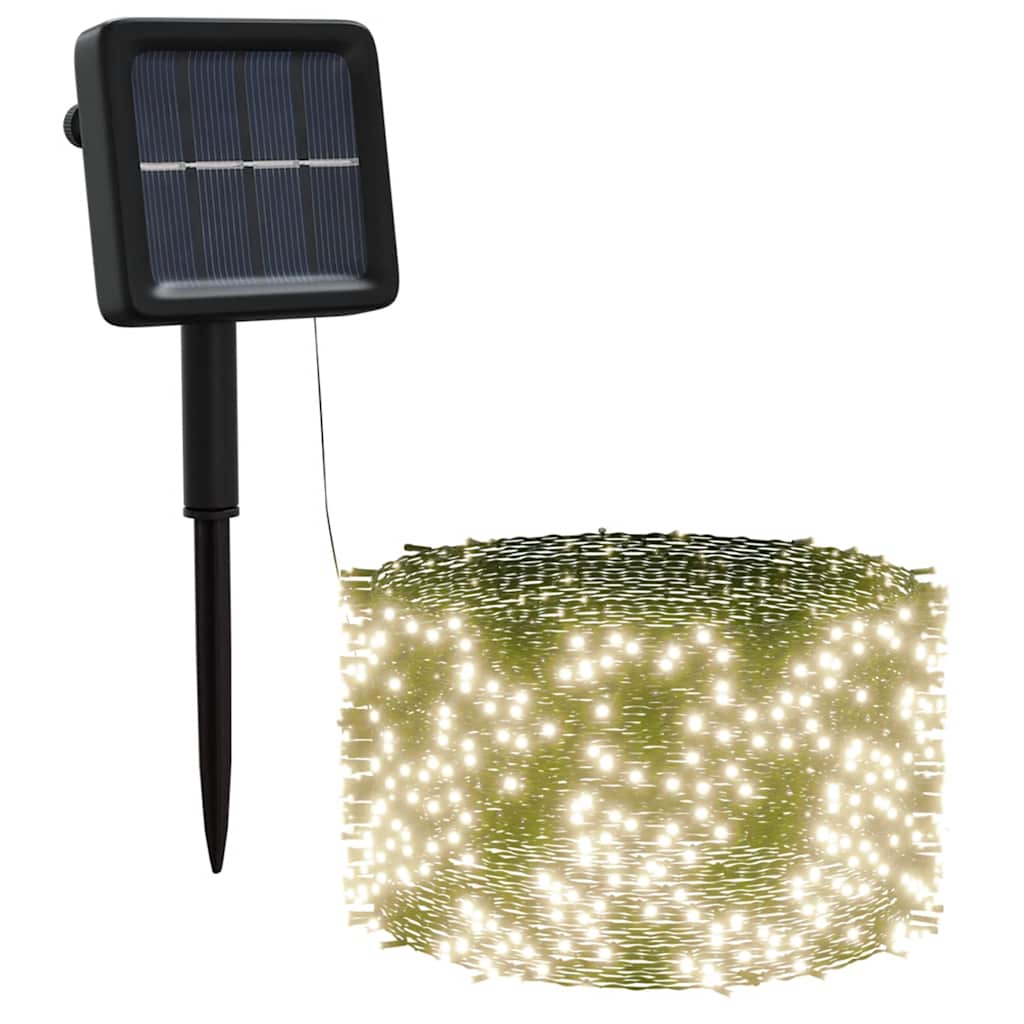 vidaXL 5 db 5x200 LED-es meleg fehér bel-/kültéri napelemes fényfüzér