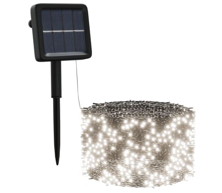 vidaXL Lampes solaires 5 pcs 5x200 LED Blanc froid Int&eacute;rieur Ext&eacute;rieur
