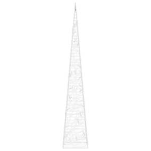 Akrylový dekorativní světelný LED kužel modrý 60 cm - obrázek 5