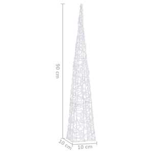 Akrylový dekorativní světelný LED kužel modrý 90 cm - obrázek 9