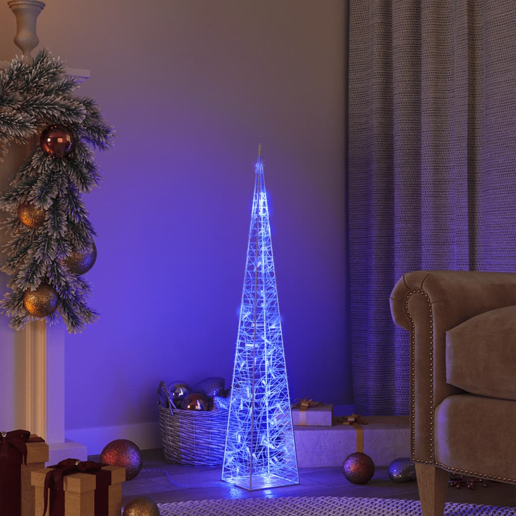 vidaXL Con de lumină cu LED decorativ, albastru, 90 cm, acril vidaxl.ro
