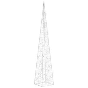 vidaXL C&ocirc;ne lumineux d&eacute;coratif &agrave; LED Acrylique Blanc froid 120 cm