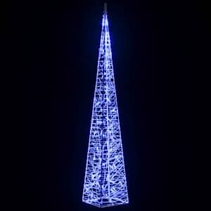 Akrylový dekorativní světelný LED kužel modrý 120 cm - obrázek 4