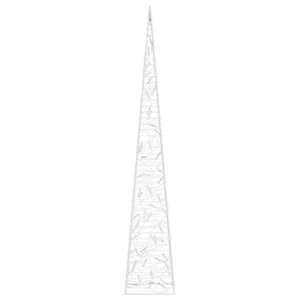 Akrylový dekorativní světelný LED kužel modrý 120 cm - obrázek 5