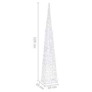 Akrylový dekorativní světelný LED kužel modrý 120 cm - obrázek 9