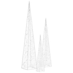 Sada akrylových světelných LED kuželů modrá 30/45/60 cm - obrázek 3
