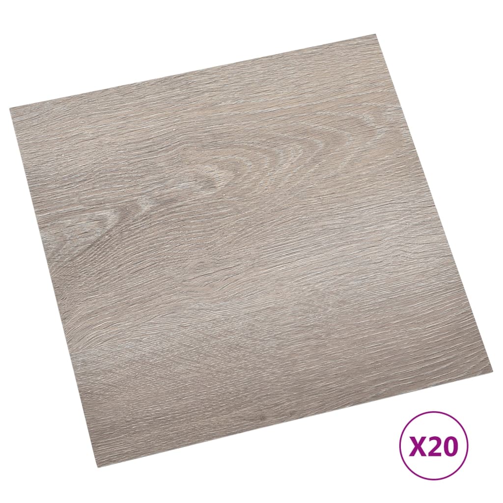 vidaXL Samolepicí podlahové desky 20 ks PVC 1,86 m² taupe