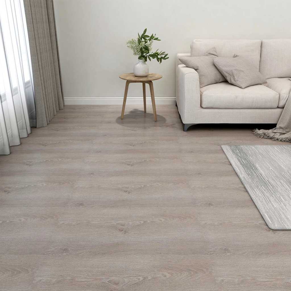 vidaXL Itsekiinnittyvä lattialankku 20 kpl PVC 1,86 m² harmaanruskea