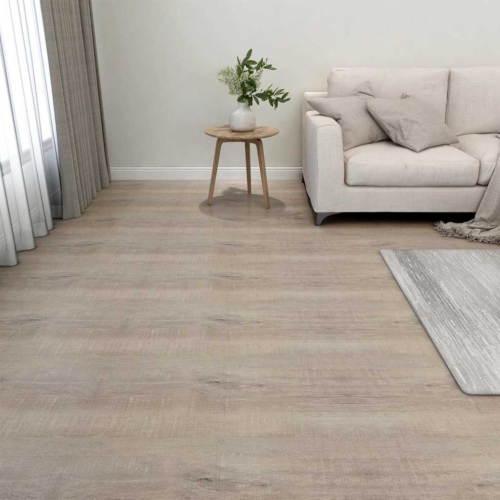 vidaXL Itsekiinnittyvä lattialankku 20 kpl PVC 1,86 m² harmaanruskea
