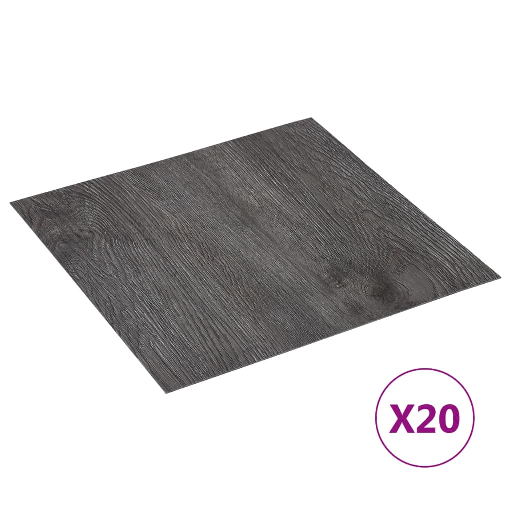 vidaXL Plăci de pardoseală autoadezive, 20 buc., maro, PVC, 1,86 m² vidaxl.ro