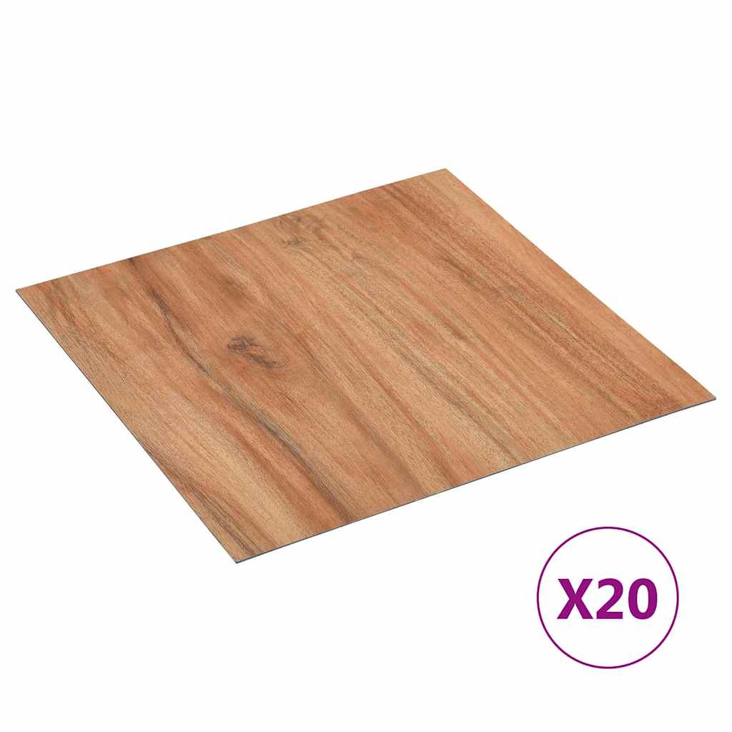 vidaXL Itsekiinnittyvä lattialankku 20 kpl PVC 1,86 m² luonnollinen