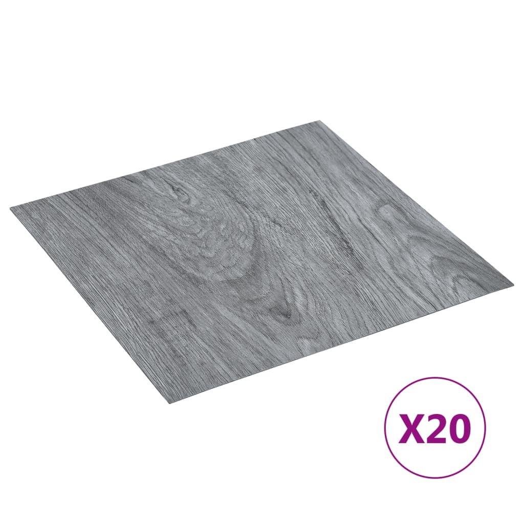 Petrashop  Samolepicí podlahové desky 20 ks PVC 1,86 m² světle šedé