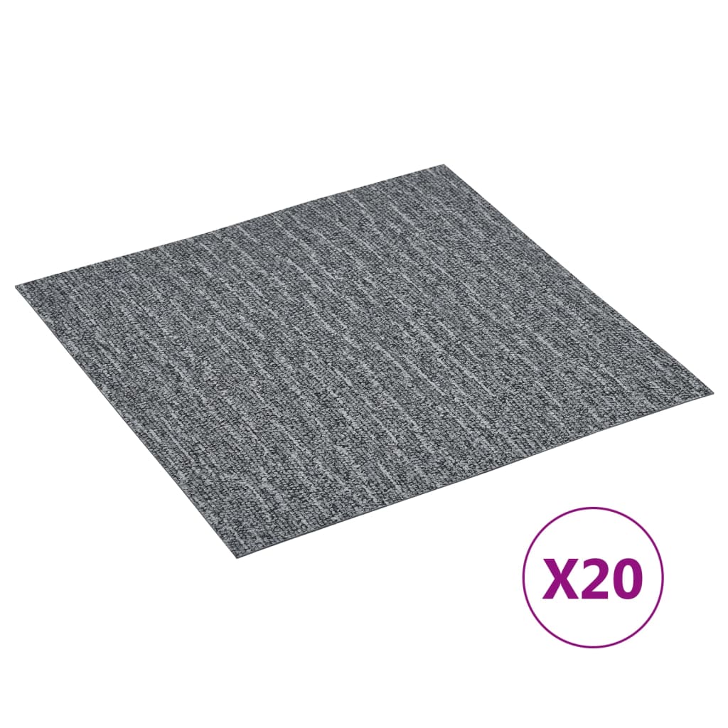 vidaXL Plăci de pardoseală autoadezive, 20 buc., gri, PVC, 1,86 m² vidaxl.ro