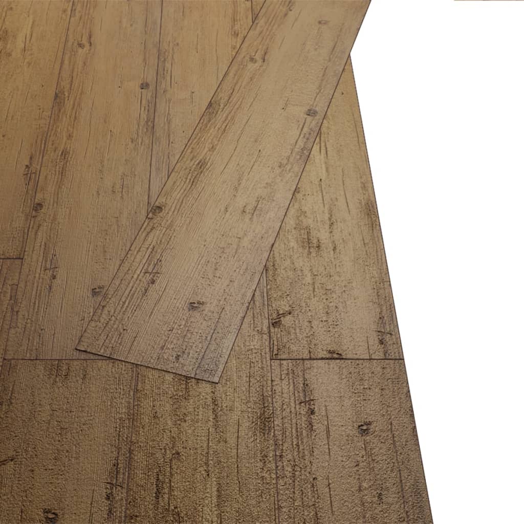  Samolepiace podlahové dosky z PVC 5,21 m² 2 mm hnedý orech
