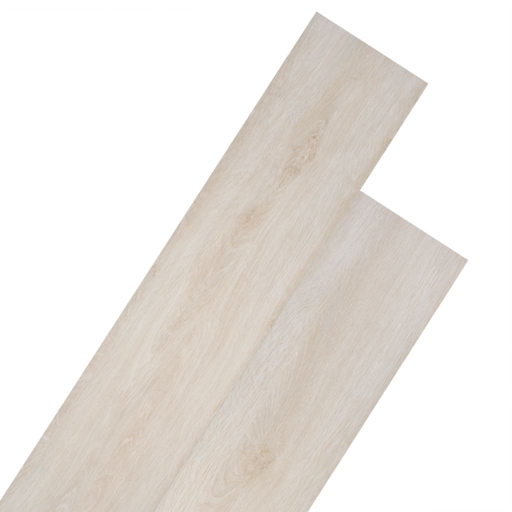 Samolepicí podlahová krytina PVC 5,21 m² 2 mm dub klasický bílý