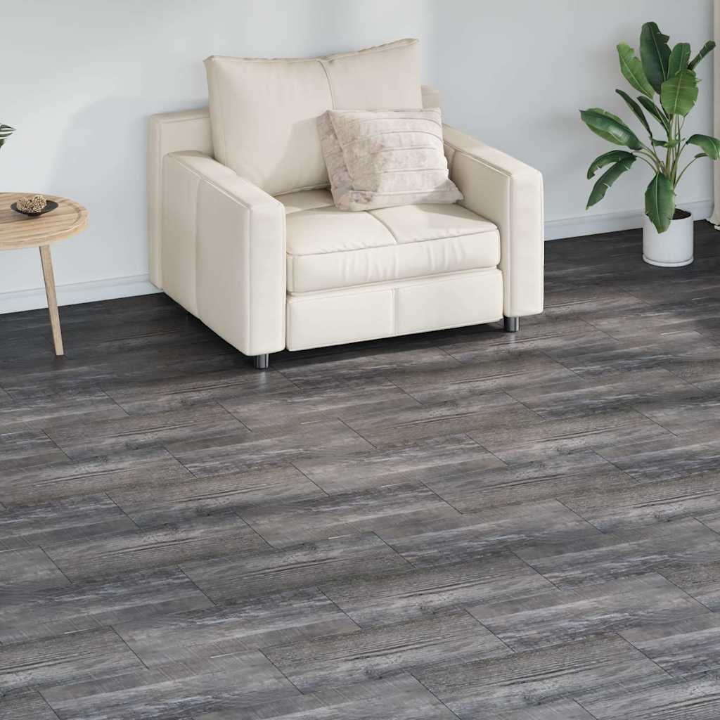 vidaXL Itsekiinnittyvät PVC-lattialankut 5,21 m² 2 mm teollinen puu