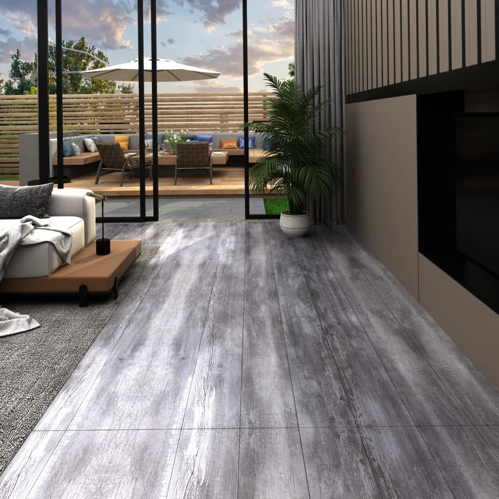Iseliimuvad PVC-põrandaplaadid 5,21 m², 2 mm, matt puit, hall