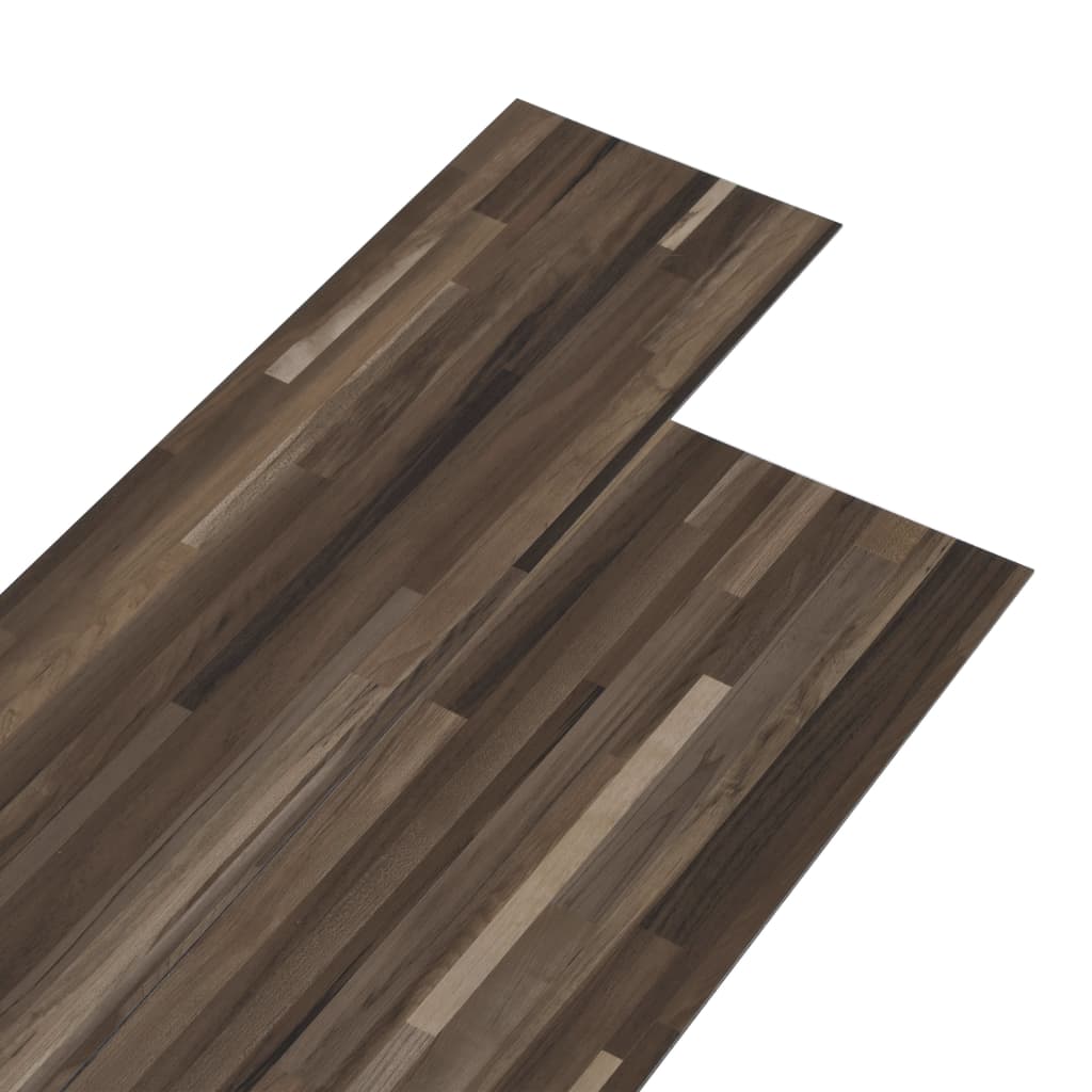 vidaXL Samolepicí podlahová krytina PVC 5,21 m² 2 mm pruhovaná hnědá
