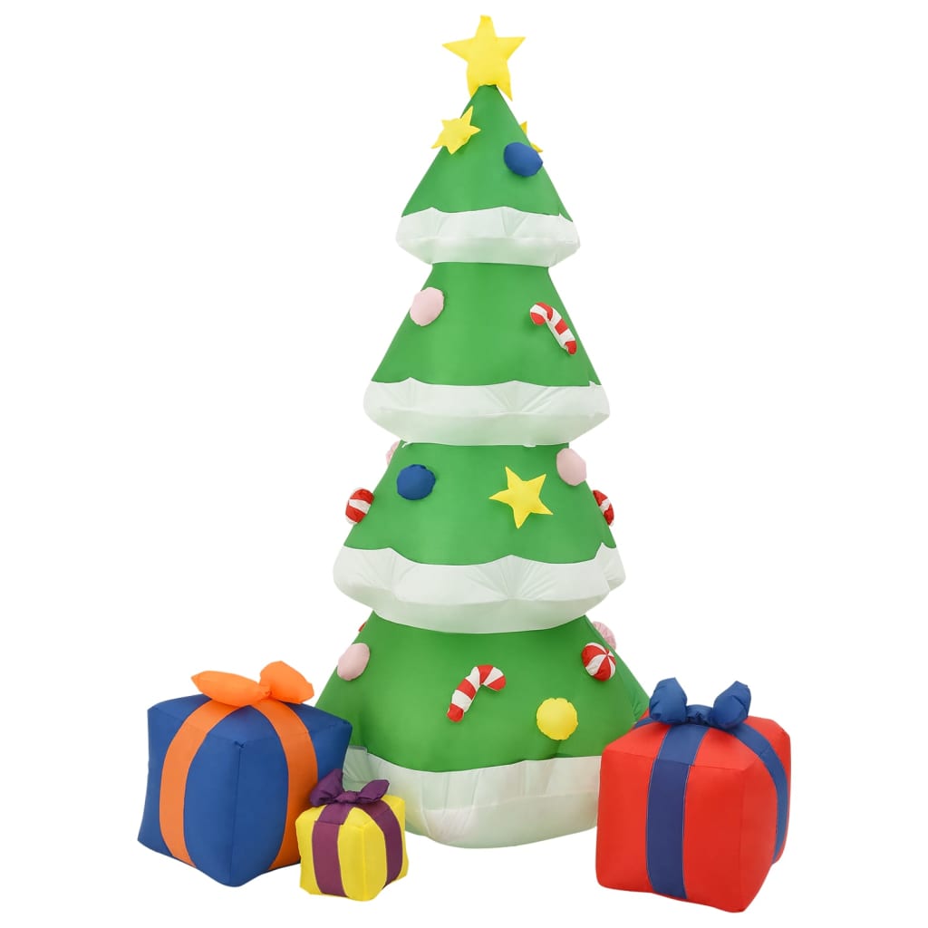

vidaXL Kerstdecoratie opblaasbaar kerstboom LED binnen/buiten 240 cm
